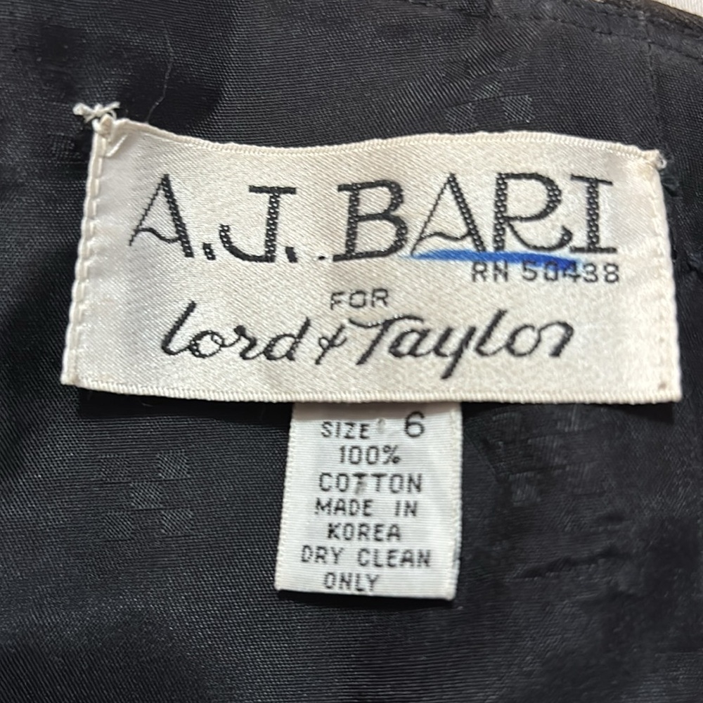 A. J. BARI for Lord & Taylor Strapless Peplum Party Dress - Picture 6 of 9